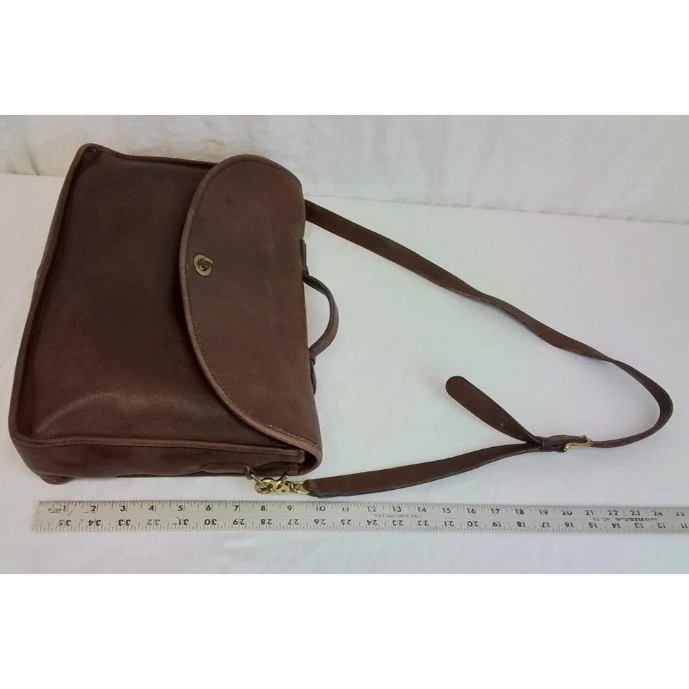Coach Leather Lexington Briefcase Messenger Bag Mahogany VTG 1990 #J4150
